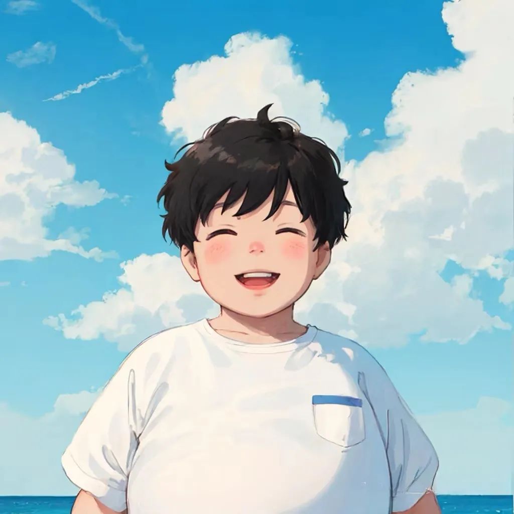 阳光蓝天风格男孩一组的漫画头像篇  记得收藏插图1